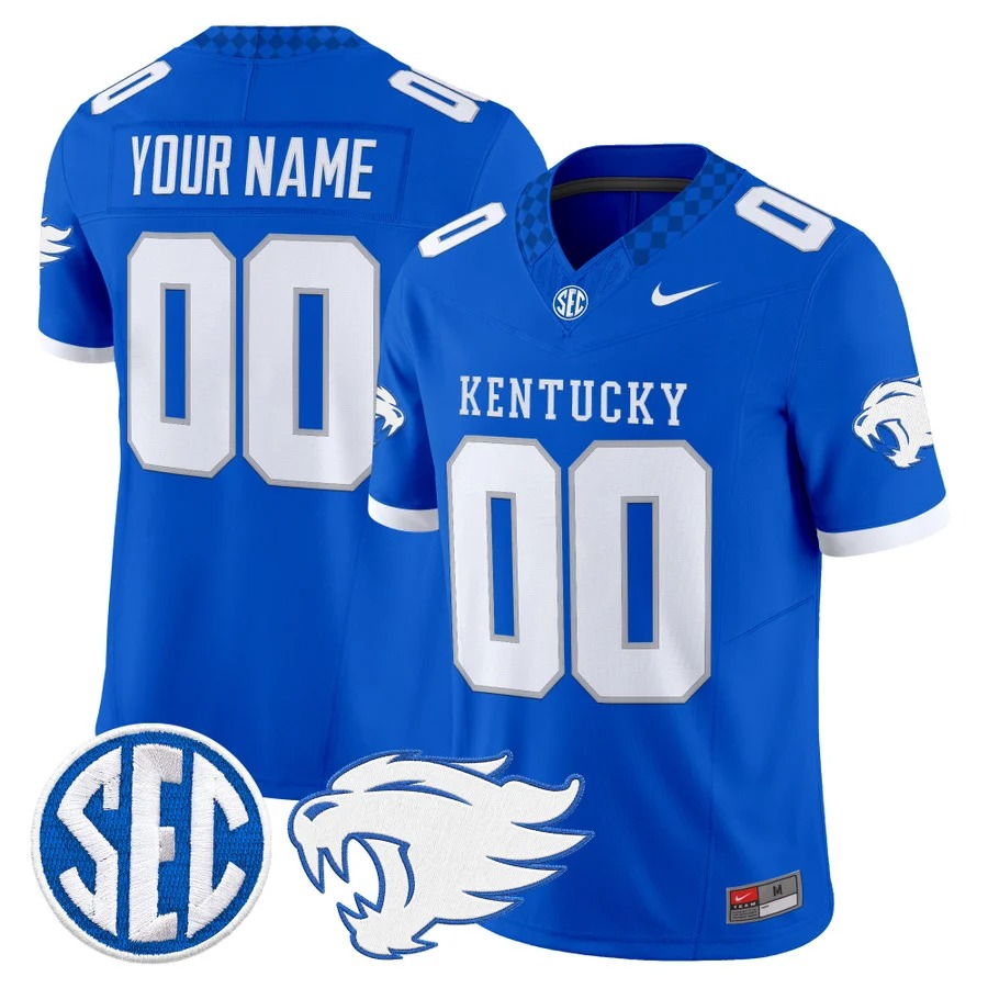Kentucky Wildcats 2026 Vapor Limited Custom Jersey Royal - All Stitched