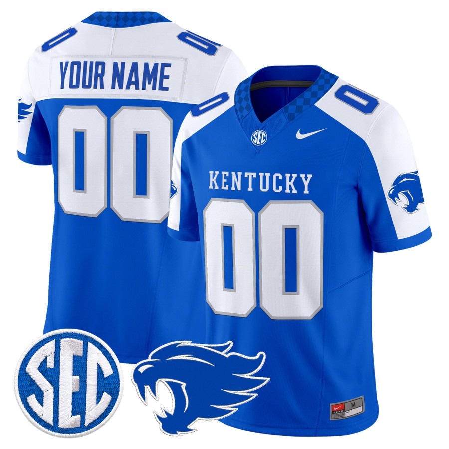 Kentucky Wildcats 2026 Vapor Limited Custom Jersey Royal Alternate - All Stitched