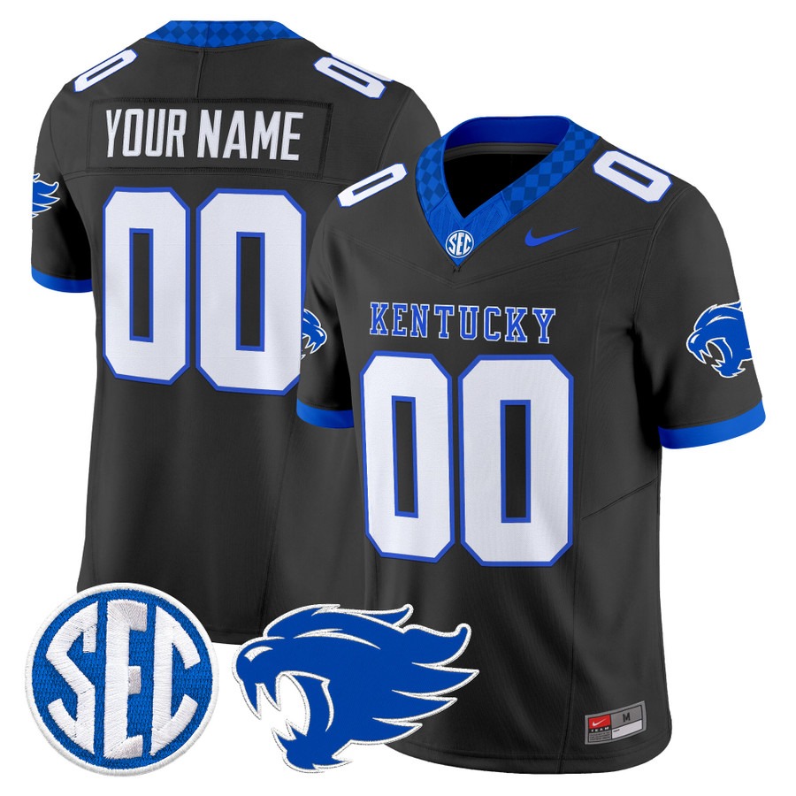 Kentucky Wildcats 2026 Vapor Limited Custom Jersey Black - All Stitched
