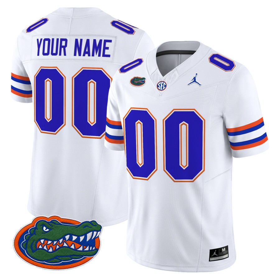 Florida Gators 2026 Vapor Limited Custom Jersey White - All Stitched