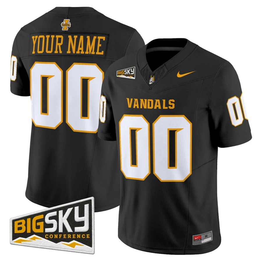 Idaho Vandals 2026 Vapor Limited Custom Jersey Black - All Stitched
