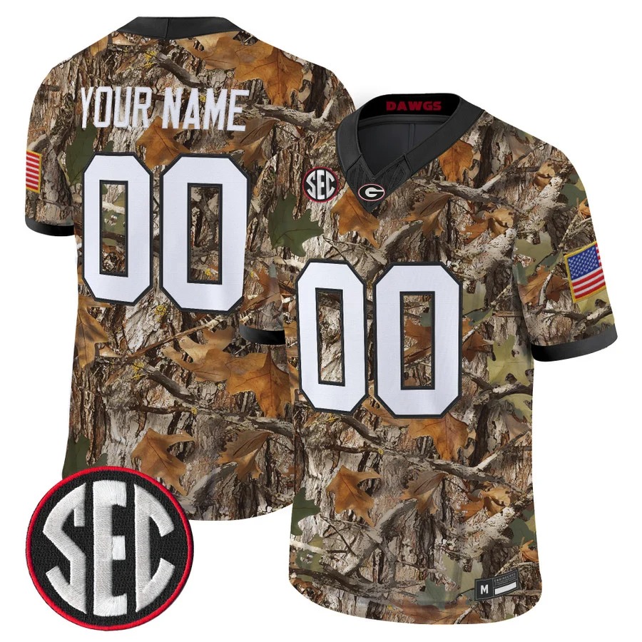 Georgia Bulldogs Camouflage Edition 2026 Vapor Limited Custom Jersey - All Stitched