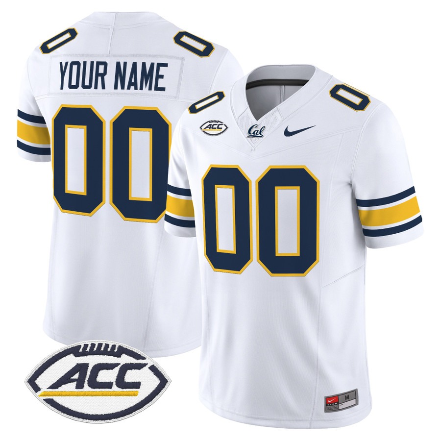 California Golden Bears 2026 Vapor Limited Custom Jersey White - All Stitched