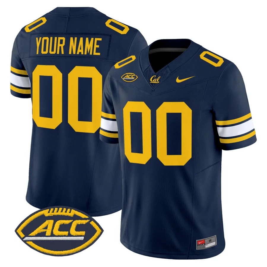California Golden Bears 2026 Vapor Limited Custom Jersey Navy - All Stitched