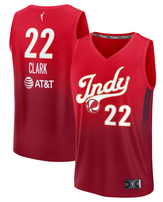 Men's Indiana Fever #22 Caitlin Clark Red Rebel Edition Stitched Basketball Jersey