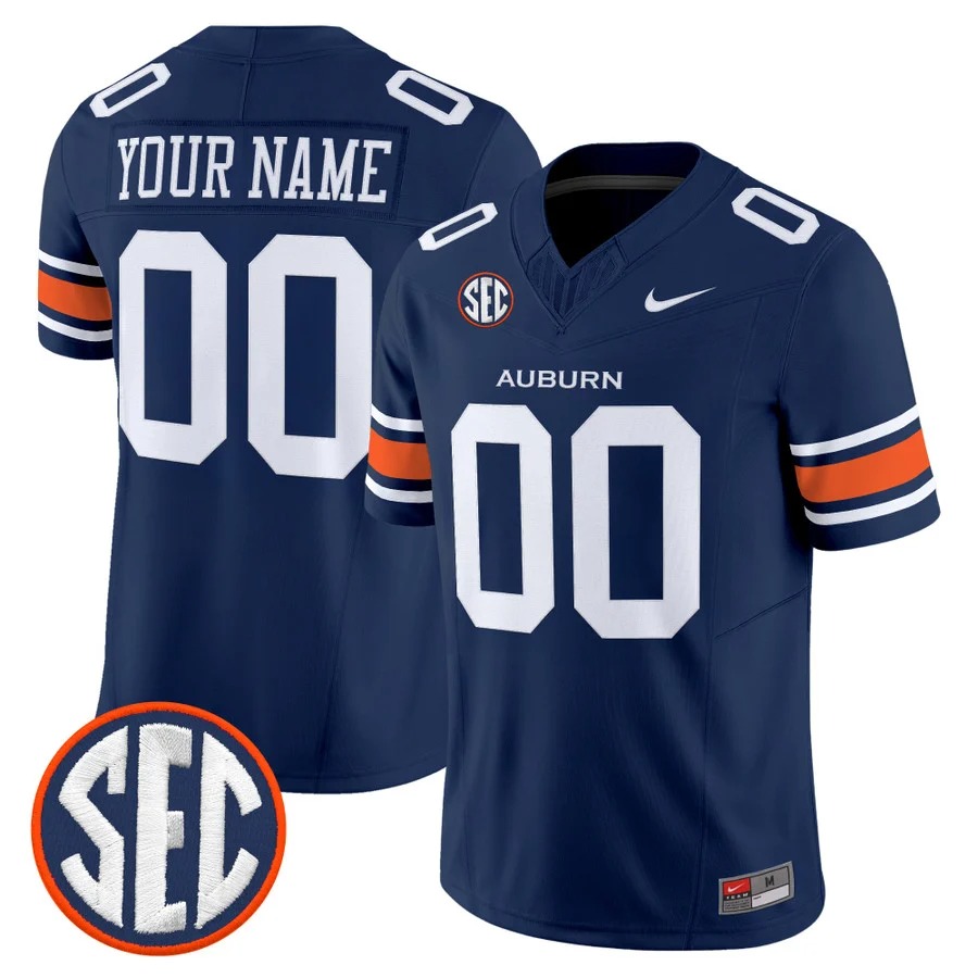 Auburn Tigers 2026 Vapor Limited Custom Jersey Navy - All Stitched