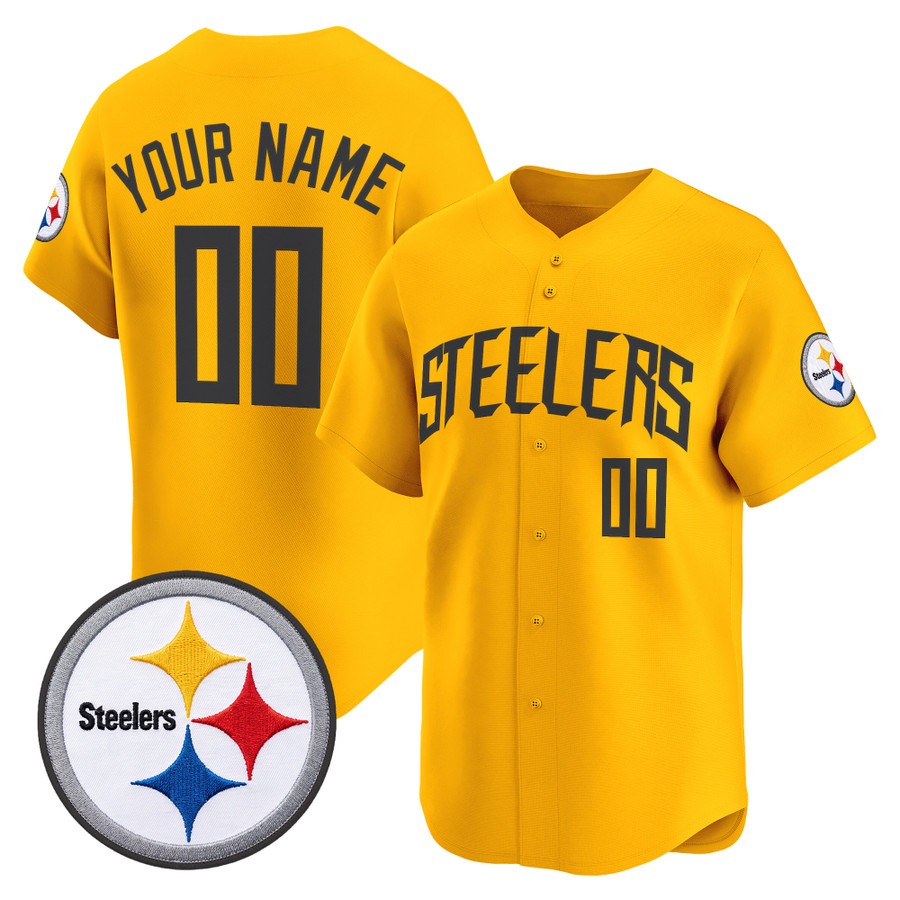 Pittsburgh Steelers 2026 Vapor Baseball Custom Jersey Gold - All Stitched