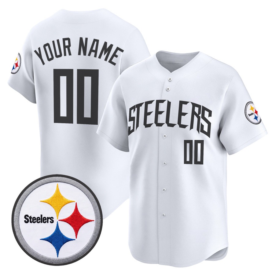 Pittsburgh Steelers 2026 Vapor Baseball Custom Jersey White - All Stitched