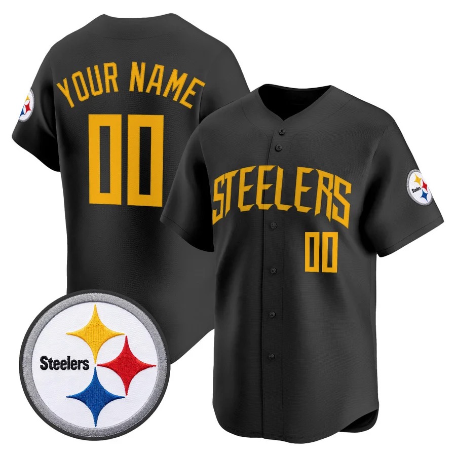 Pittsburgh Steelers 2026 Vapor Baseball Custom Jersey Black - All Stitched