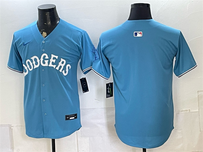 Men's Los Angeles Dodgers Blank Blue Vapor Limited Stitched Baseball Jersey