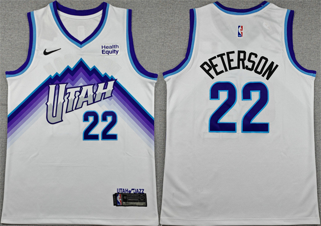 Men's Utah Jazz #22 Darryn Peterson White 2026 Draft  Association Edition Stitched Basketball Jersey