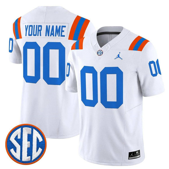 Men & Women & Youth Florida Gators Custom White F.U.S.E. 1960s Throwback Vapor Limited Stitched Football Jersey