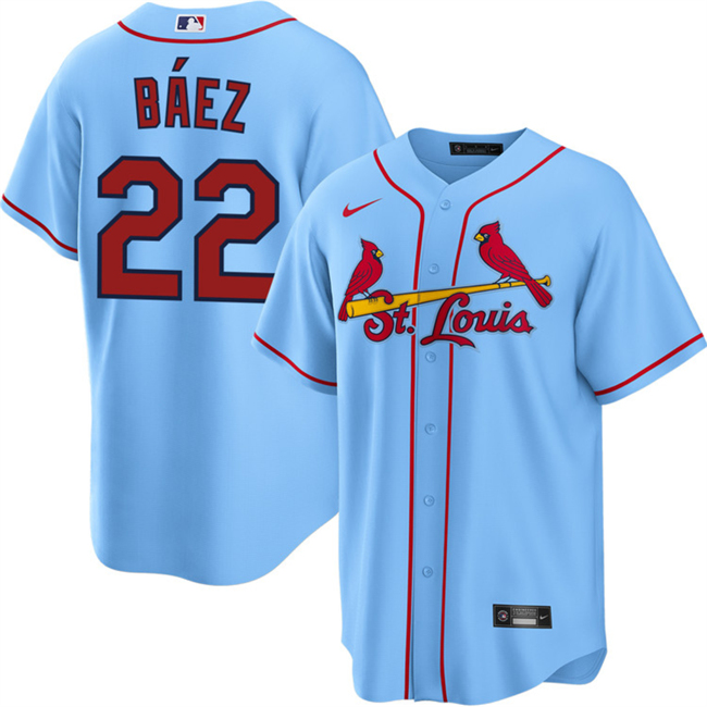 Men's St. Louis Cardinals #22 Joshua Baez Blue Cool Base Stitched Baseball Jersey