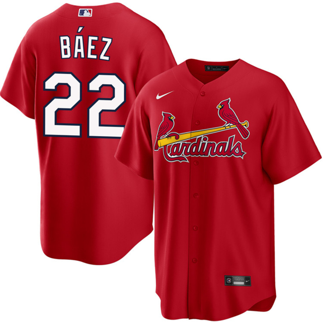 Men's St. Louis Cardinals #22 Joshua Baez Red Cool Base Stitched Baseball Jersey