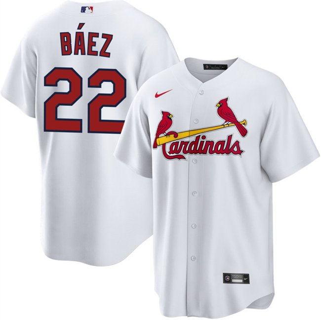 Men's St. Louis Cardinals #22 Joshua Baez White Home Stitched Baseball Jersey