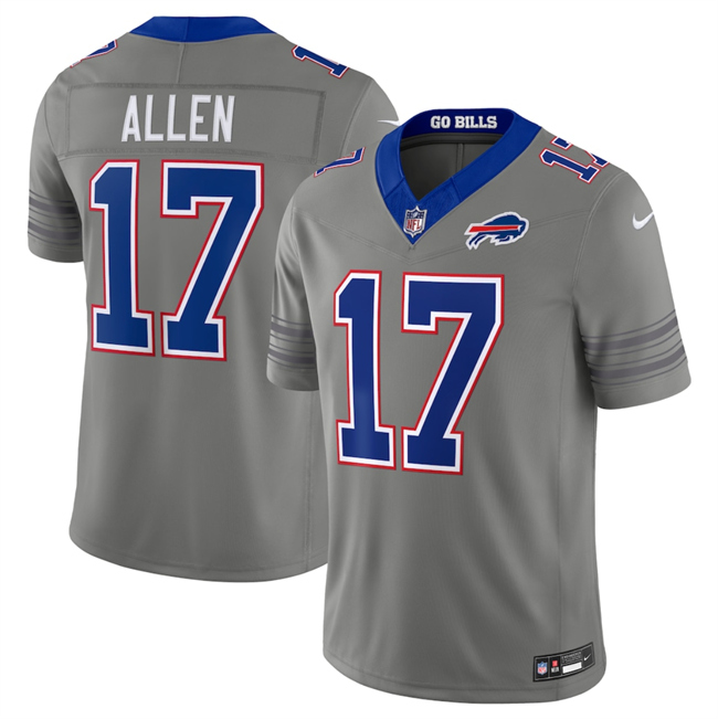 Women's Buffalo Bills #17 Josh Allen Gray F.U.S.E. 2026 Nickel City Vapor Stitched Football Jersey(Run Small)