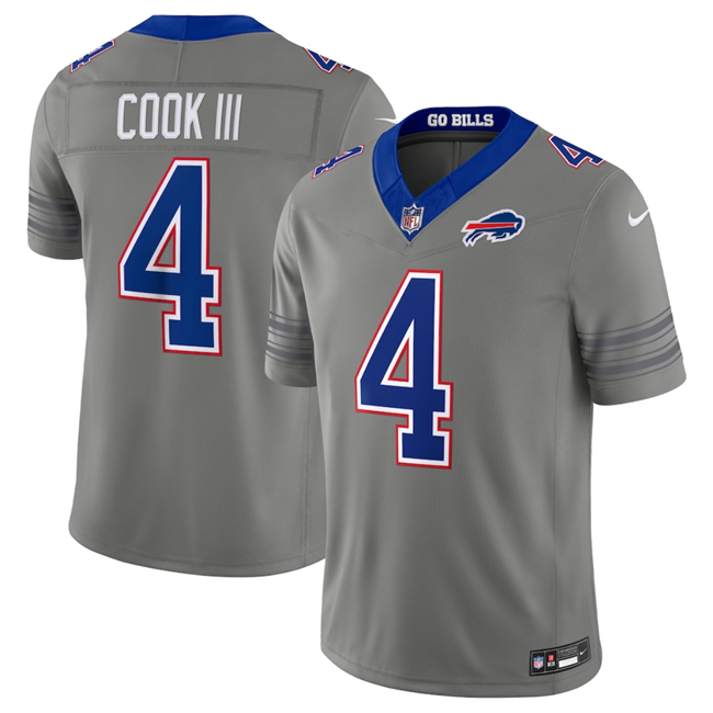 Women's Buffalo Bills #4 James Cook III Gray F.U.S.E. 2026 Nickel City Vapor Untouchable Limited Stitched Football Jersey(Run Small)