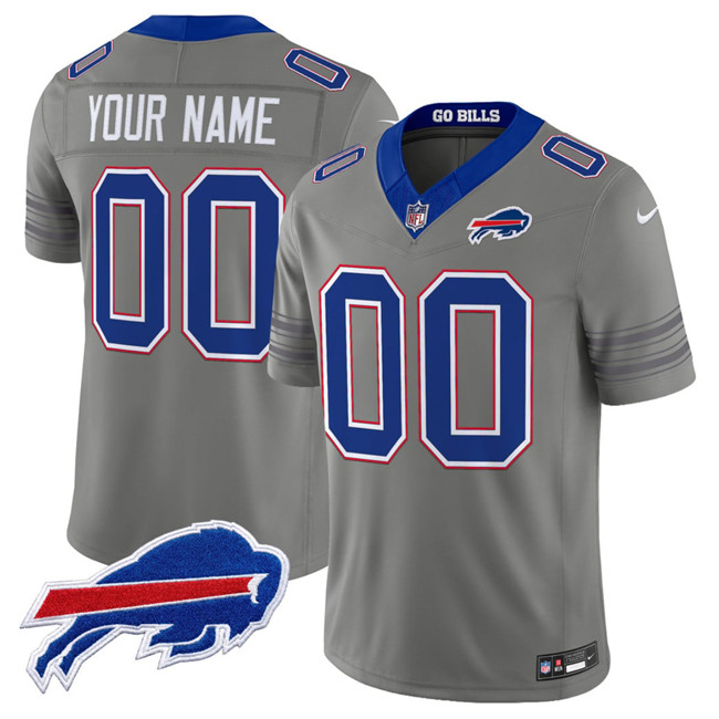Women's Buffalo Bills Active Player Custom Gray F.U.S.E. 2026 Nickel City Vapor Limited Stitched Football Jersey(Run Small)