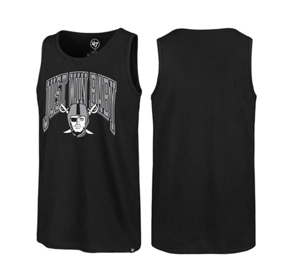 Men's Las Vegas Raiders Black Walk Tall Franklin Tank