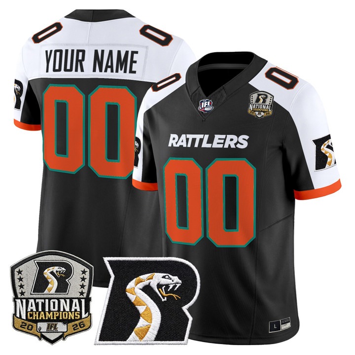 Arizona Rattlers 2026 Vapor Limited Custom IFL Jersey Black Alternate - National Campions Patch - All Stitched