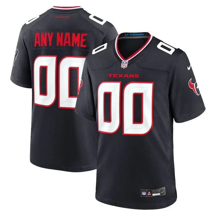 Houston Texans Black Custom Jersey - All Stitched