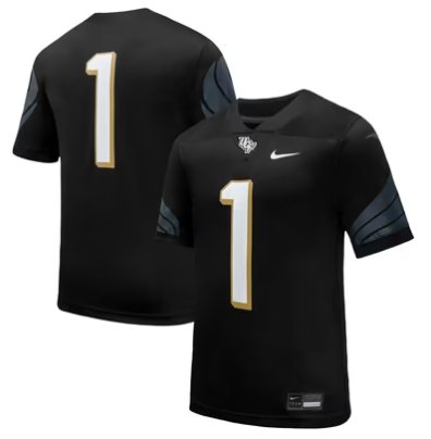 #1 UCF Knights Nike Home Game Football Jersey - Black