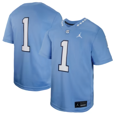 #1 North Carolina Tar Heels Jordan Brand Youth Untouchable Replica Game Jersey - Carolina Blue