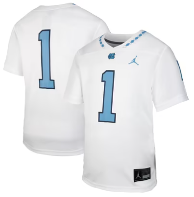 #1 North Carolina Tar Heels Jordan Brand Youth Untouchable Replica Game Jersey - White