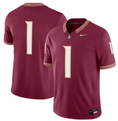 #1 Florida State Seminoles Nike Home Vapor F.U.S.E. Stitched Limited Jersey - Garnet