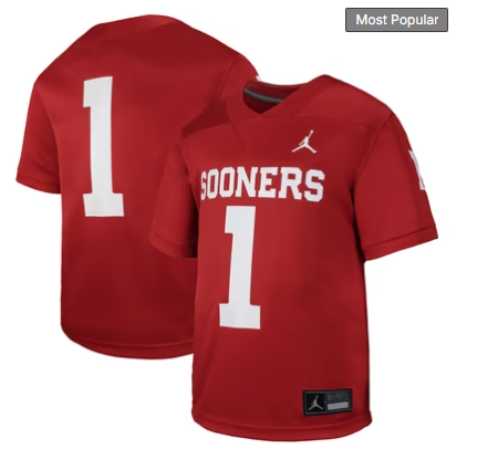 #1 Oklahoma Sooners Jordan Brand Toddler Untouchable Replica Game Jersey - Crimson