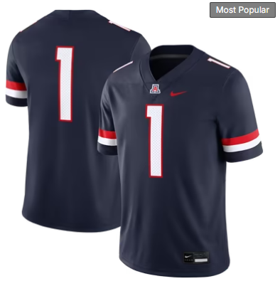 #1 Arizona Wildcats Nike Home Game Football Jersey - Navy