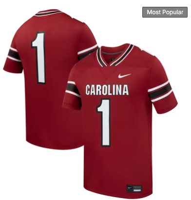 #1 South Carolina Gamecocks Nike Home Replica Football Jersey - Garnet