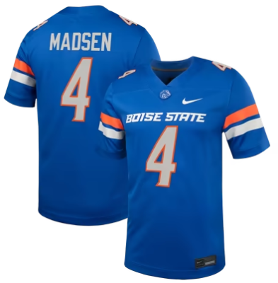 #4 Maddux Madsen Boise State Broncos Nike Home Game Jersey - Royal