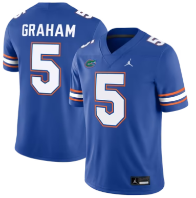 #5 Myles Graham Florida Gators Nike Game Football Jersey - Royal