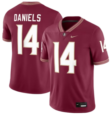 #14 Ashton Daniels Florida State Seminoles Nike Game Football Jersey - Garnet