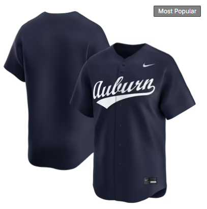 Auburn Tigers Nike Alternate Limited Baseball Jersey - Navy