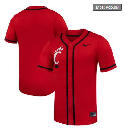 Cincinnati Bearcats Nike Replica Baseball Jersey - Red