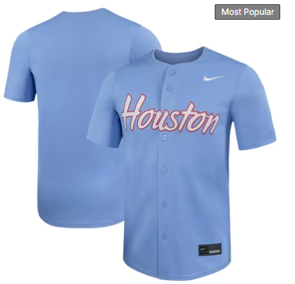 Houston Cougars Nike Limited Baseball Jersey - Light Blue