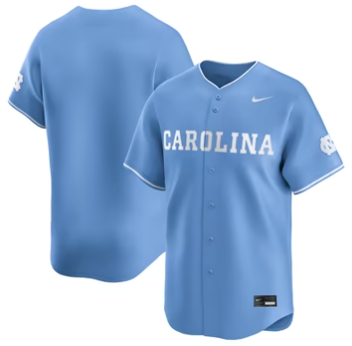 North Carolina Tar Heels Nike Baseball Limited Jersey - Carolina Blue