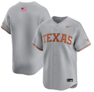 Texas Longhorns Nike Alternate Limited Baseball Jersey - Gray