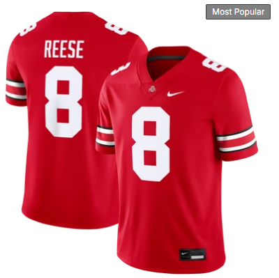 #8 Arvell Reese Ohio State Buckeyes Nike Game Jersey - Scarlet