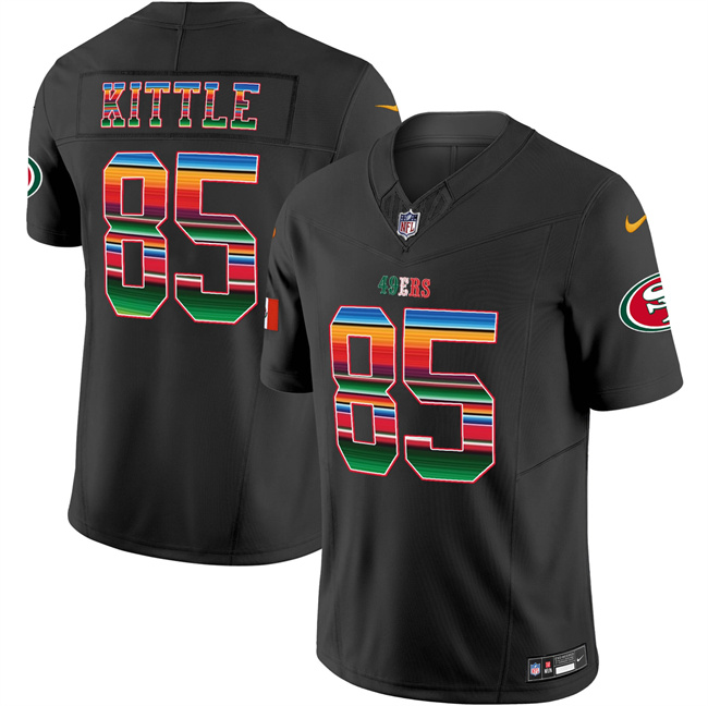 Men's San Francisco 49ers #85 George kittle Black Mexico 2026 F.U.S.E. Vapor Untouchable Limited Stitched Football Jersey