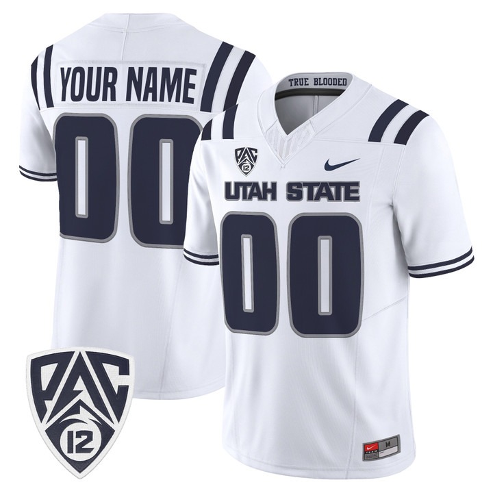 Utah State Aggies 2026 Vapor Limited Custom Jersey White - All Stitched