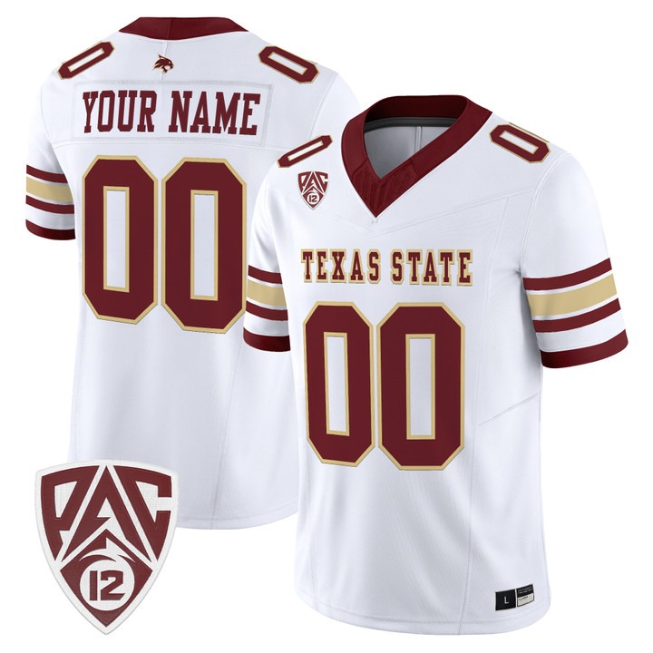 Texas State Bobcats 2026 Vapor Limited Custom Jersey White - All Stitched