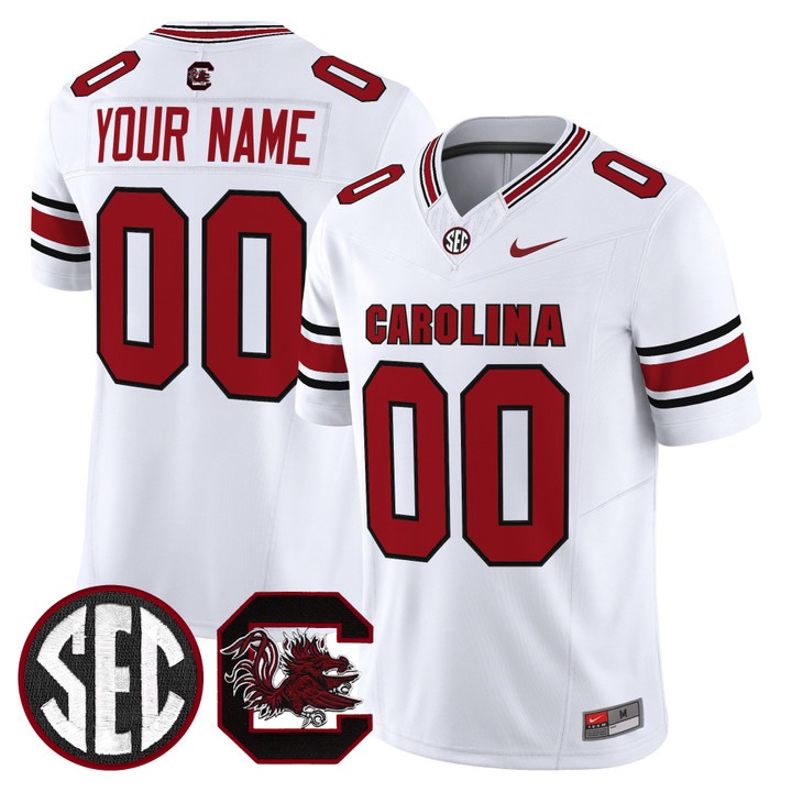 South Carolina Gamecocks 2026 Vapor Limited Custom Jersey White V2 - All Stitched