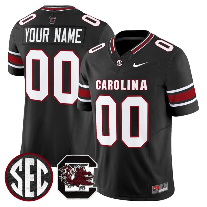 South Carolina Gamecocks 2026 Vapor Limited Custom Jersey Black V2 - All Stitched