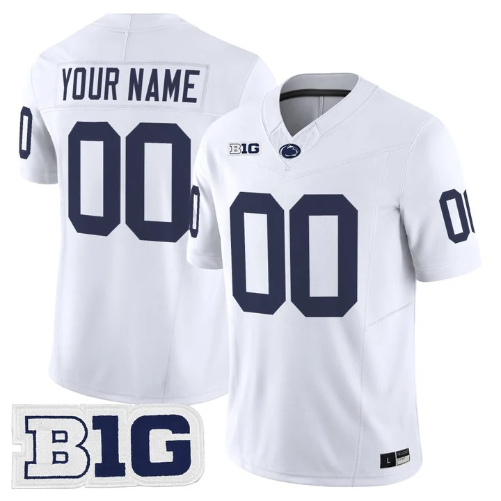 Penn State Nittany Lions 2026 Vapor Limited Custom Jersey White - All Stitched