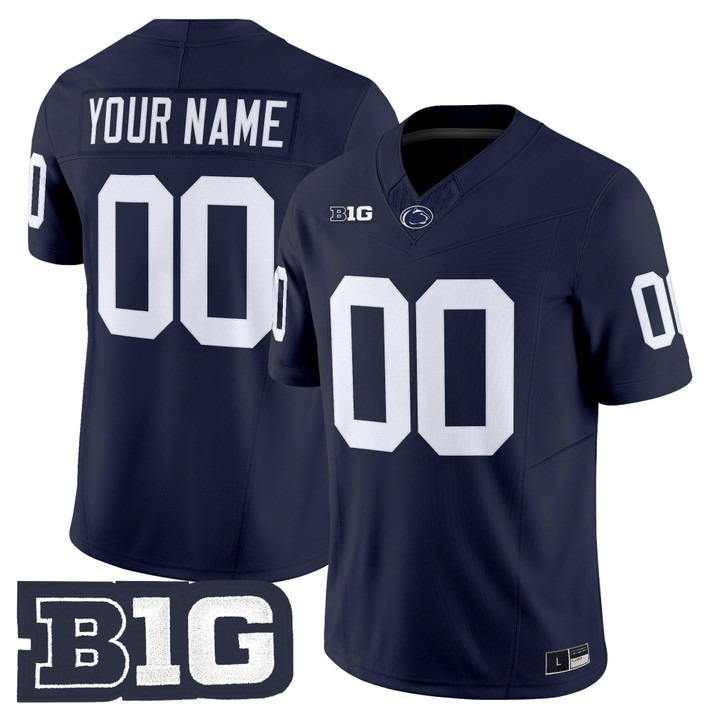 Penn State Nittany Lions 2026 Vapor Limited Custom Jersey Navy - All Stitched