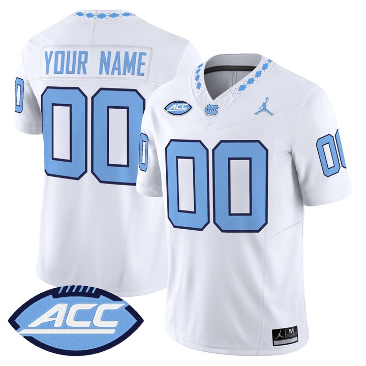 North Carolina Tar Heels 2026 Vapor Limited Custom Jersey White - All Stitched
