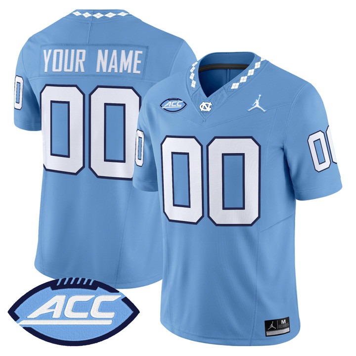 North Carolina Tar Heels 2026 Vapor Limited Custom Jersey Blue - All Stitched